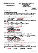 Đề thi khảo sát chất lượng môn Hóa học Khối 12 - Mã đề 132 - Năm học 2016-2017 - Trường THPT Nguyễn Trãi (Có đáp án)